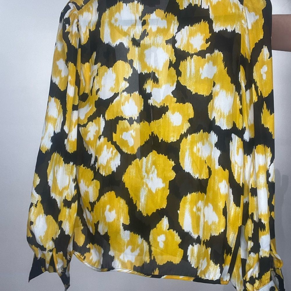 Yellow and Black Women's Top - Picture 3 of 4